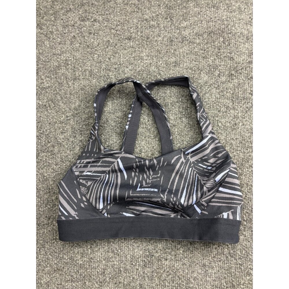 Patagonia Sports Bra Womens Small Gray‎ Geometric Crossback Mesh Yoga Athletic